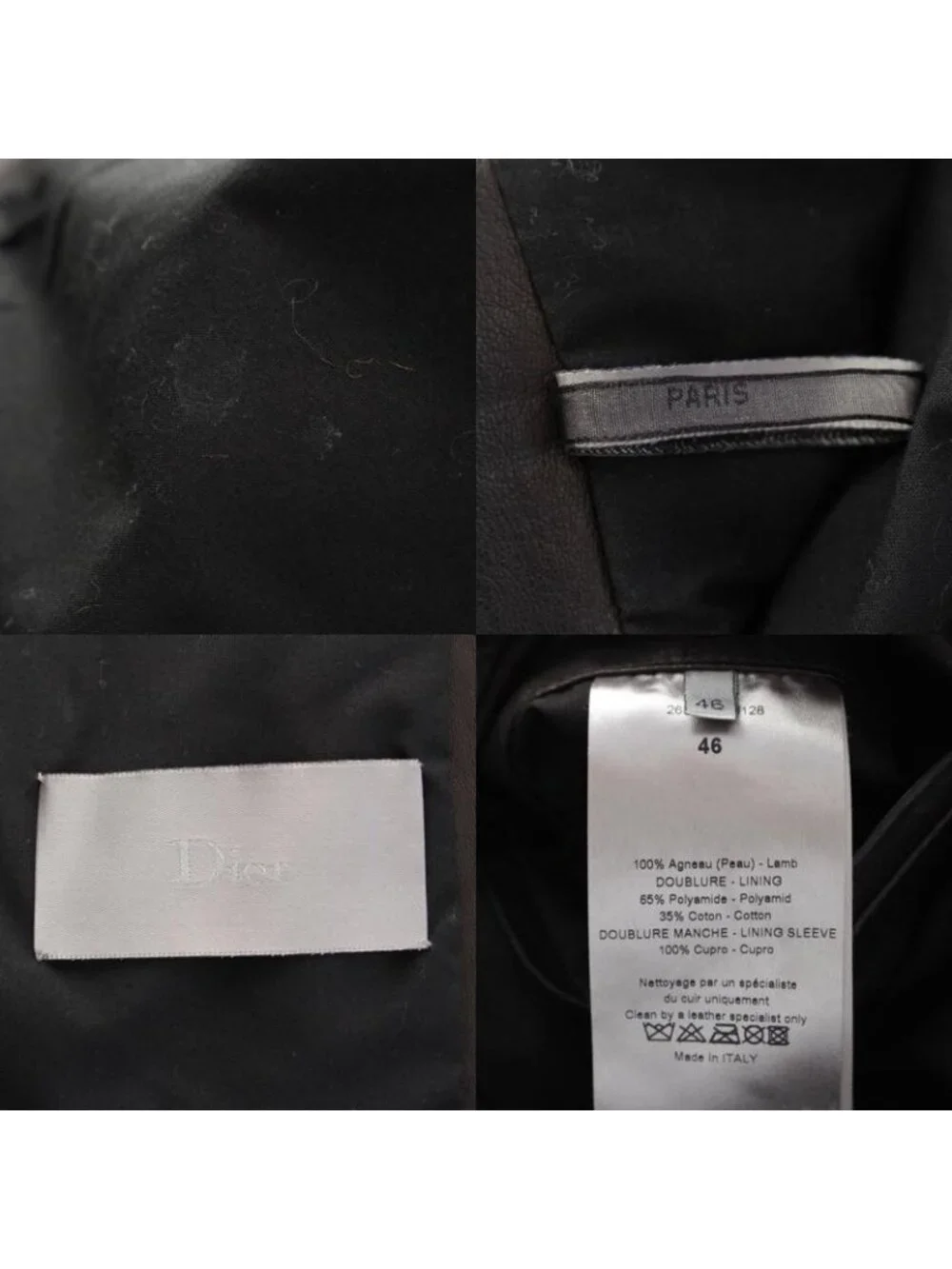 Dior Homme Ash Period Lamb Leather Chris Van Zip Up Blouson Jacket